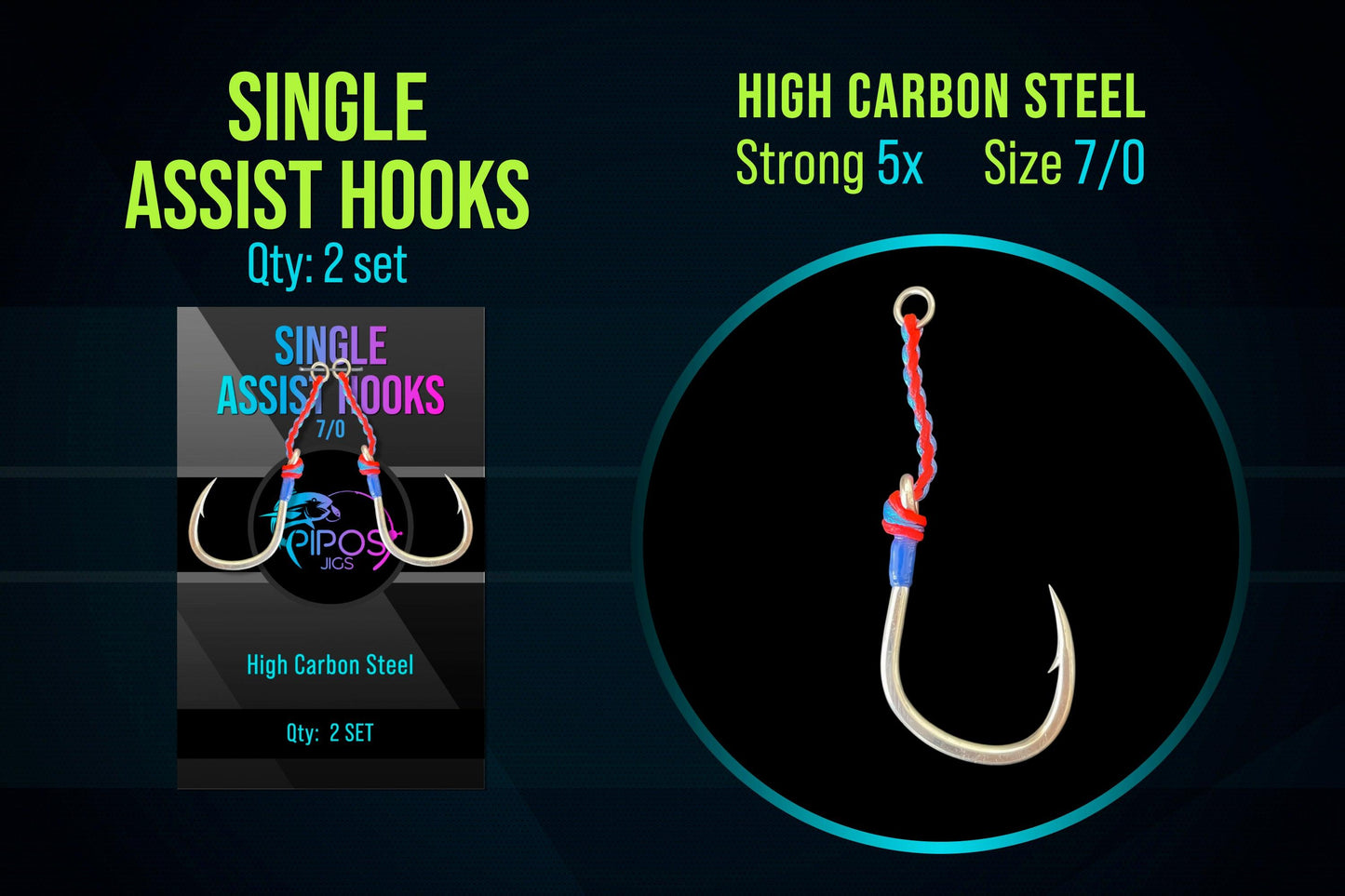 Big Game Single Assist Hook - Pipos Jigs