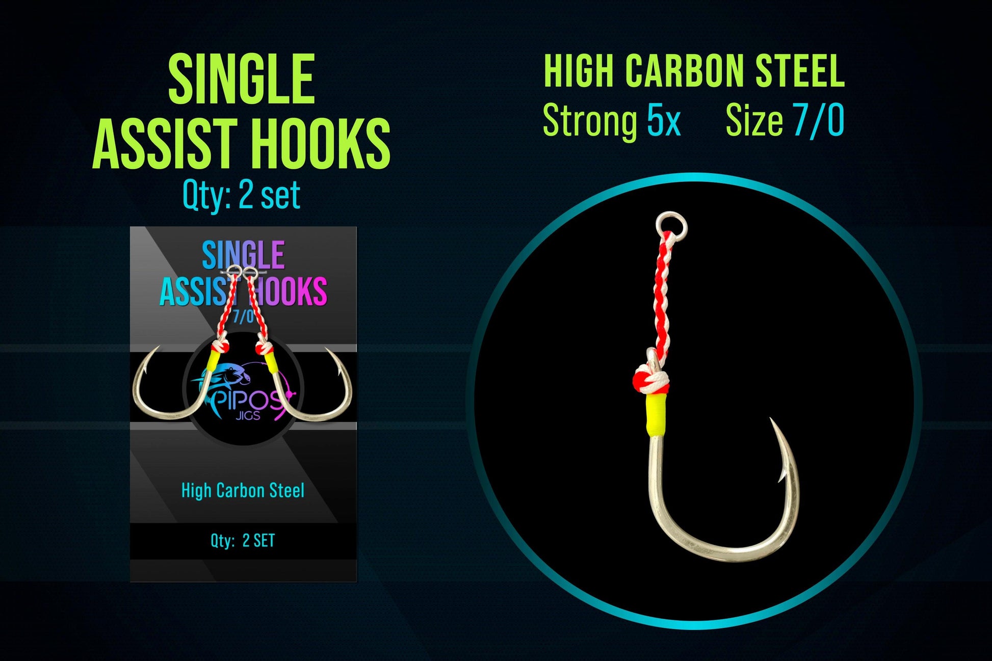 Big Game Single Assist Hook - Pipos Jigs