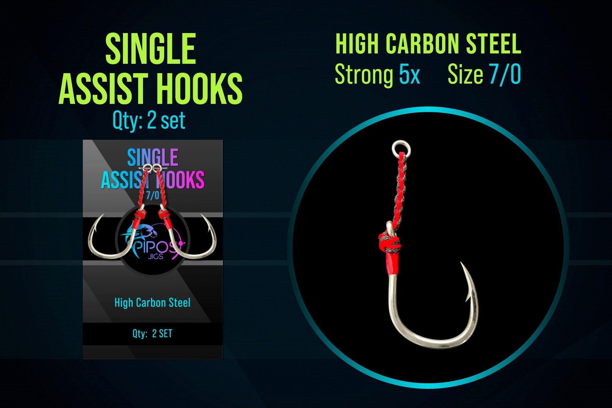 Big Game Single Assist Hook - Pipos Jigs
